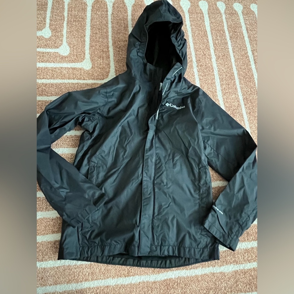 Columbia Black Kids Raincoat Hooded Jacket